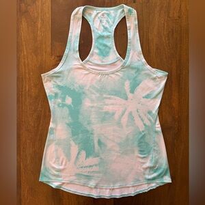 Athleta Chi Tank palm tree print‎ racerback shirt tank top women’s S